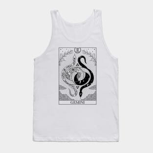 Zodiac sign tarot card Gemini Tank Top